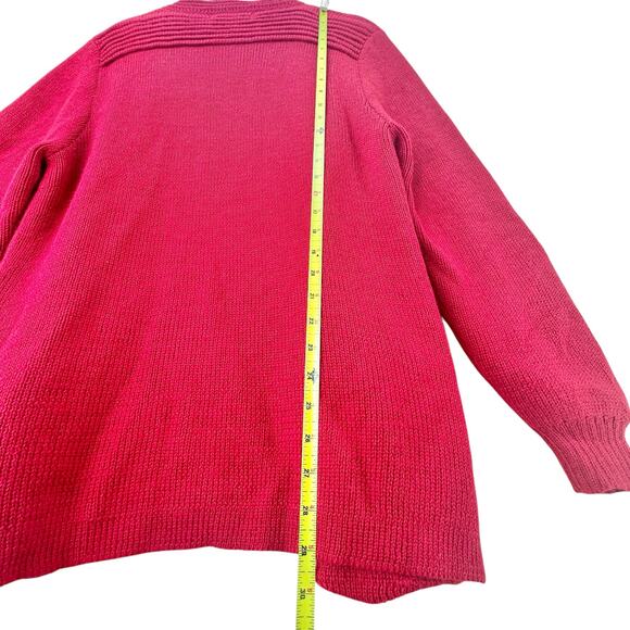 Peruvian Link Ebel cardigan sweater 100% alpaca bright red women’s one size - Picture 8 of 9